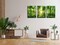 Summer Green Forest Canvas Wall Decor 12x16 inches, Home Decor with Natural Light Elements, Minimalist Canvas Print for Living Room, Bedroom, or Hallway -3 Panels Sunrise Landscape Modern Nature Art